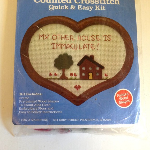Vintage Hobby Kraft Counted Cross Stitch Kit #8734 1987 Quick & Easy Sealed - Picture 3 of 9